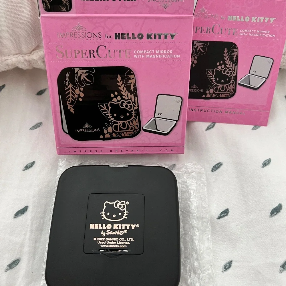 Impressions x Hello Kitty Black & Rose Gold Compact Mirror